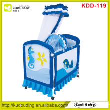 Manufacturer New Baby Crib with Inner Cradle and High Mosquito Net